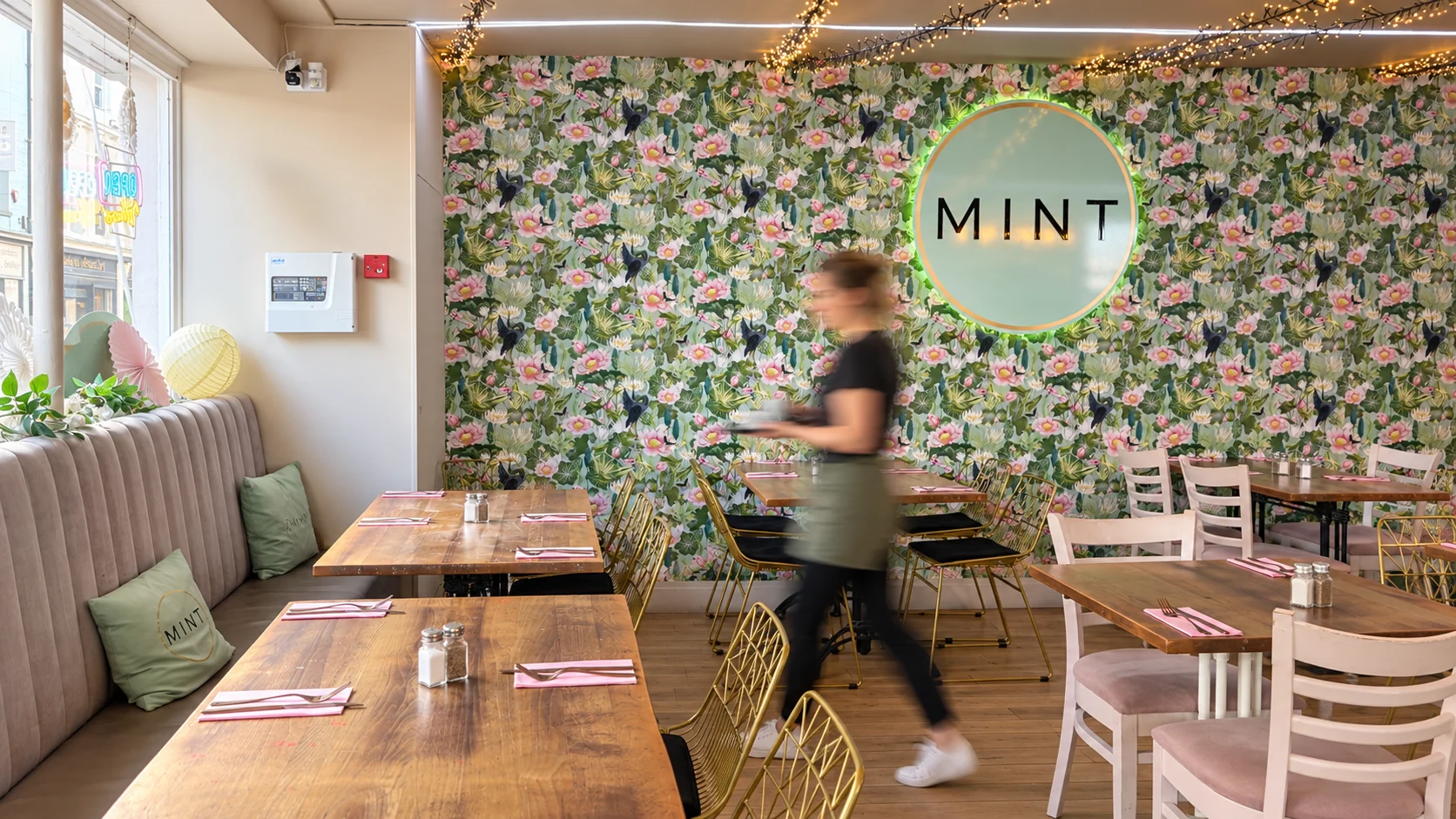 The warm, welcoming interior at MINT
